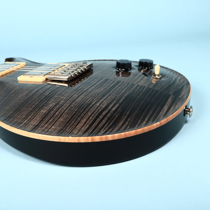 2001 PRS Santana III 10 Top Electric Guitar with Hard Case Charcoal Burst