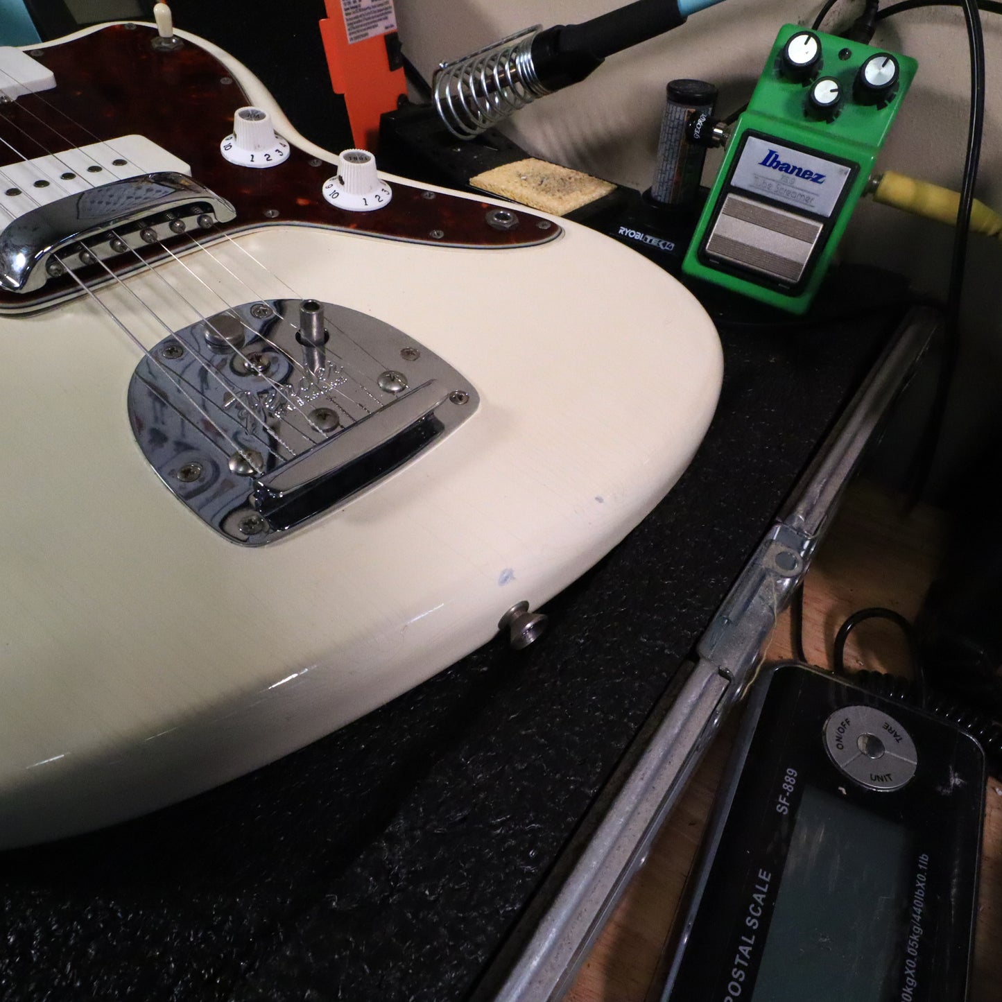 1966 Fender Jazzmaster Olympic White, Custom Color Matching Headstock