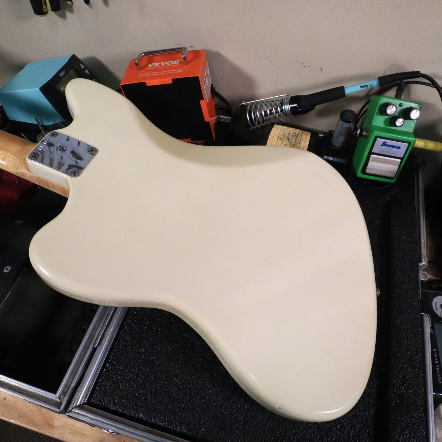 1966 Fender Jazzmaster Olympic White, Custom Color Matching Headstock