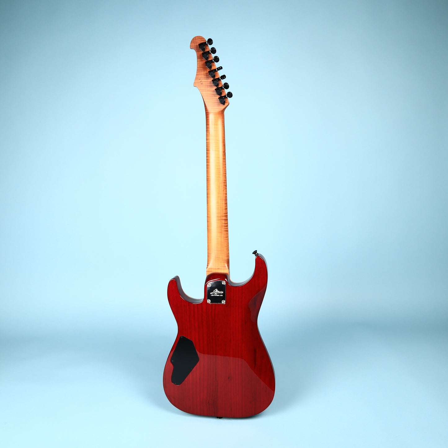 Lipe Virtuoso 7 Fanned Fret Curly Maple Seven String Electric Guitar Fireburst