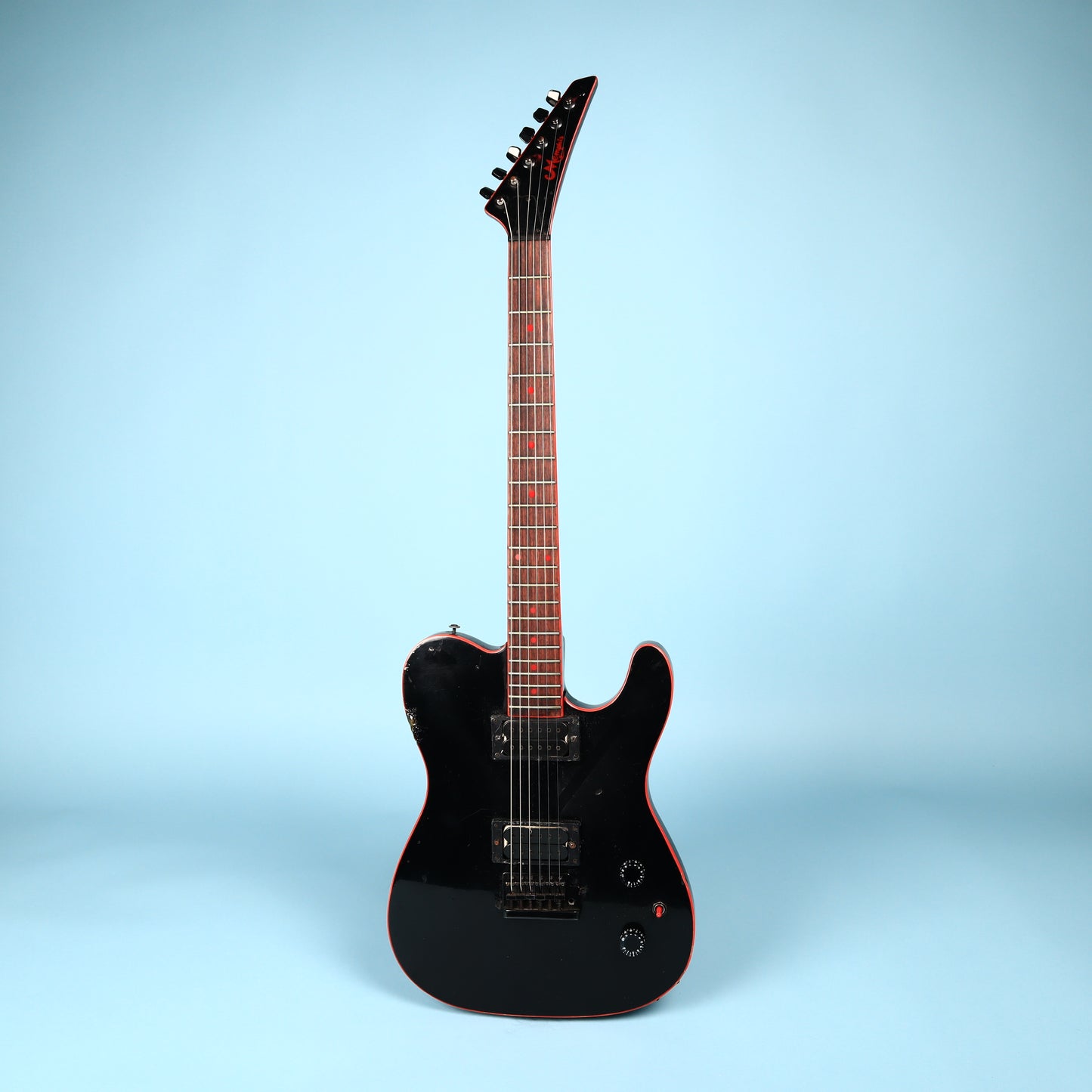 Memphis Tele 1980s Japan GB400/GB410 Red Black Widow Electric Guitar