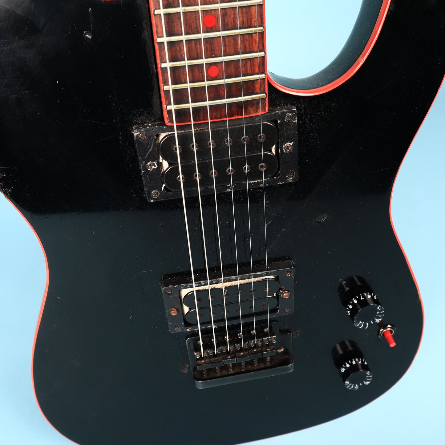 Memphis Tele 1980s Japan GB400/GB410 Red Black Widow Electric Guitar