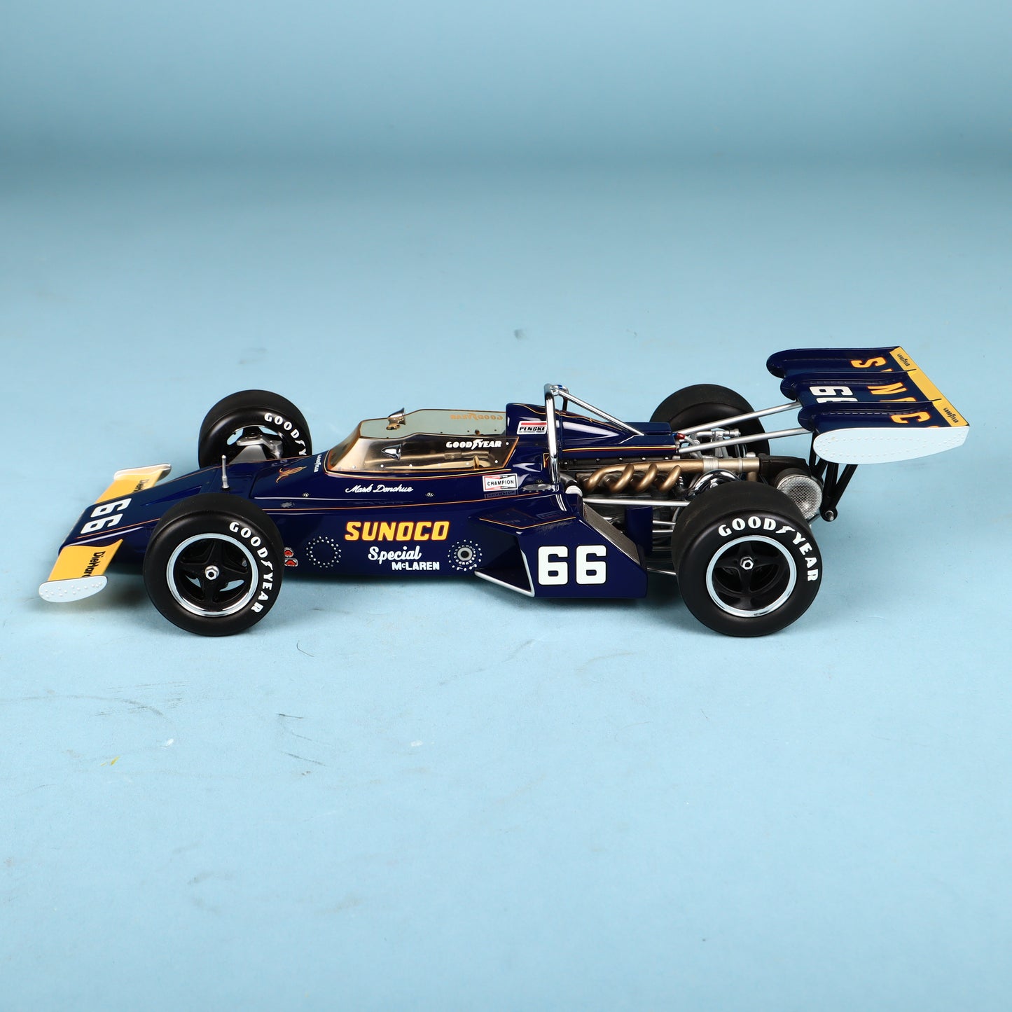 1/18 Carousel 1 Mark Donohue 1972 Sunoco Special McLaren #66 "INDY 500 WINNER"