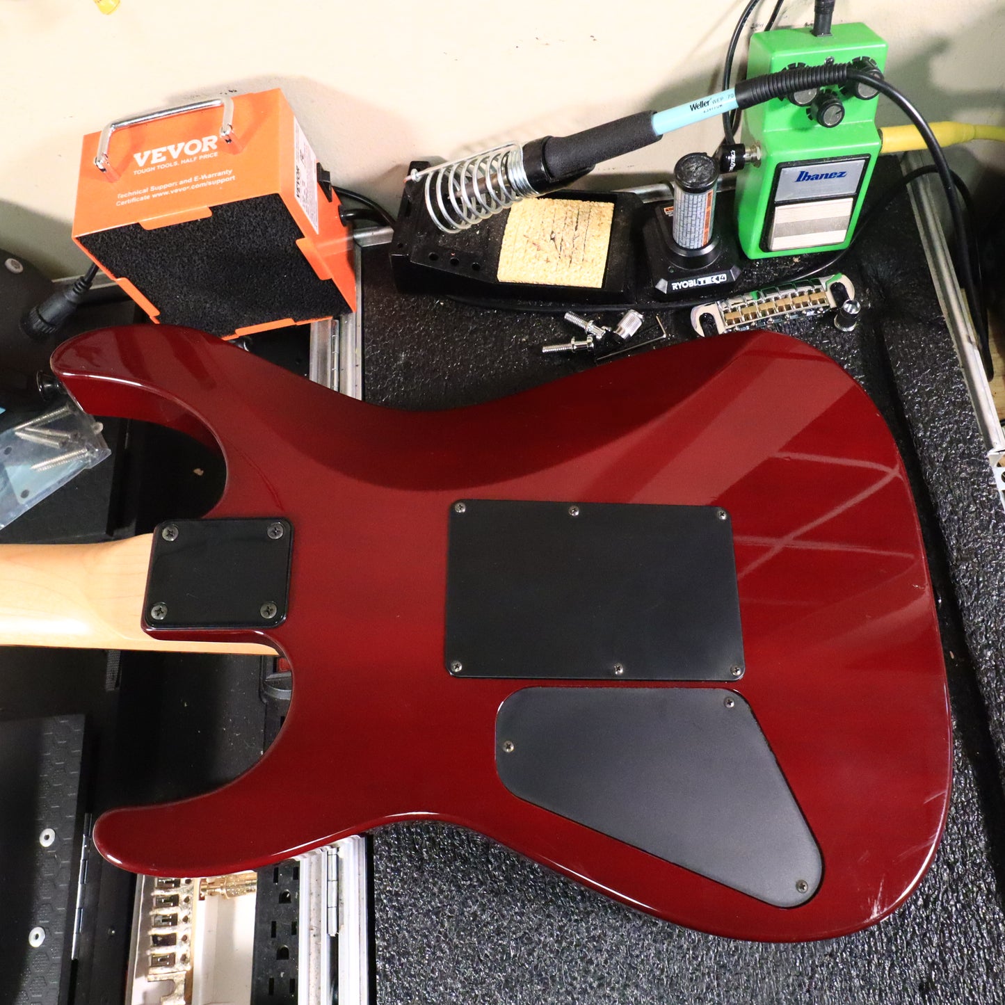 1996 Jackson Performer PS-4 HSH Electric Guitar Trans Red