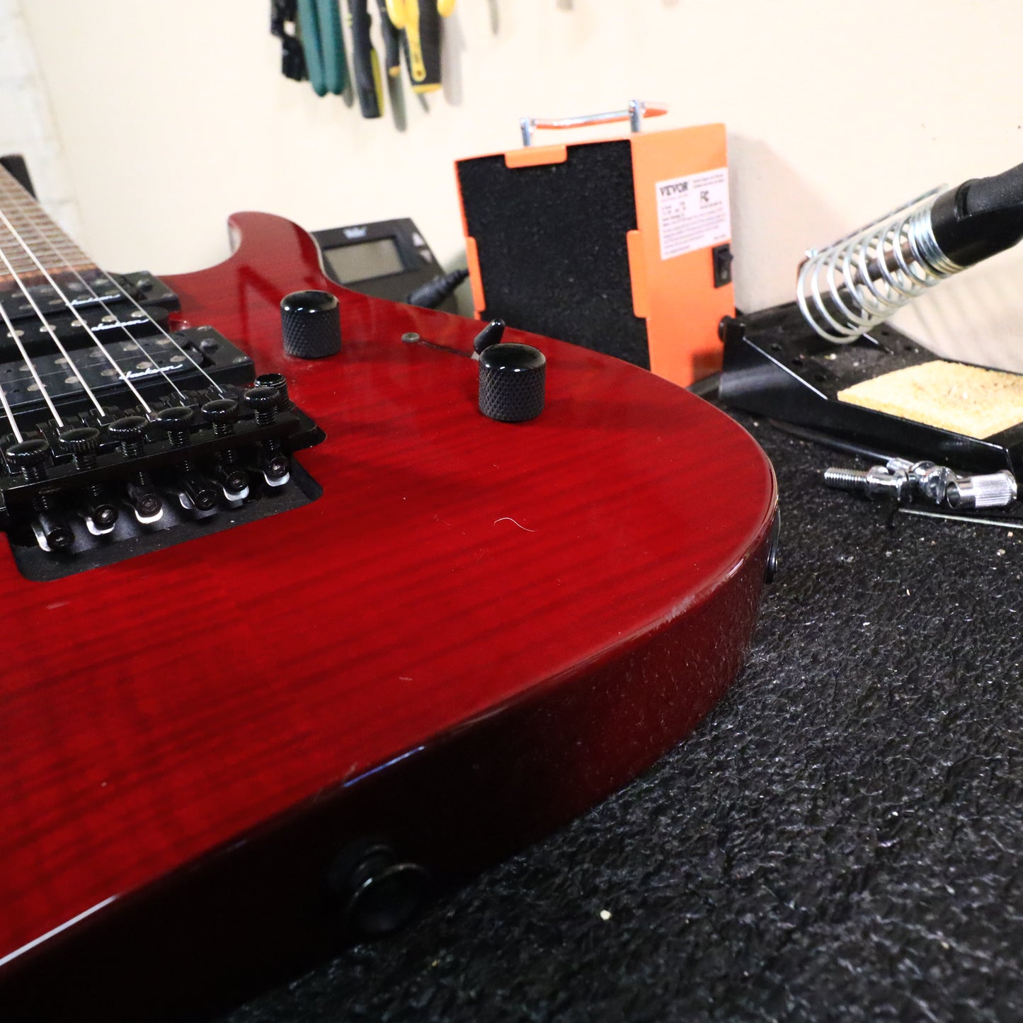 1996 Jackson Performer PS-4 HSH Electric Guitar Trans Red
