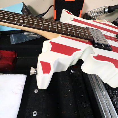 Glen Burton USA Map Electric Guitar American Flag Graphic