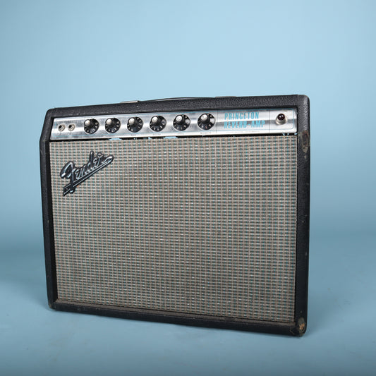 1972 Fender Princeton Reverb Guitar Amplifier Amp Silverface
