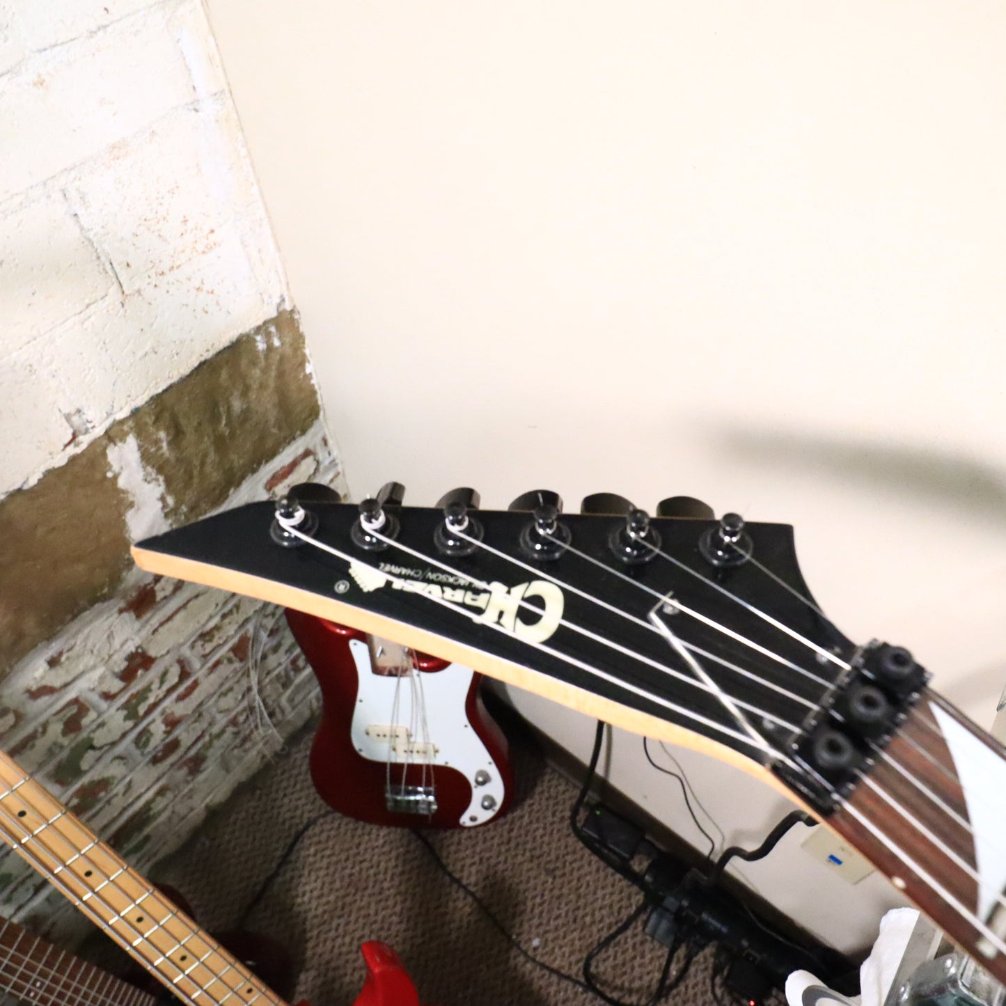 Charvel Predator Electric Guitar Black with Sharkfin Inlays 1991