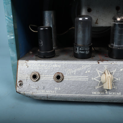 Vintage 1950s Magnatone Blue Pearloid Lap Steel Amplifier