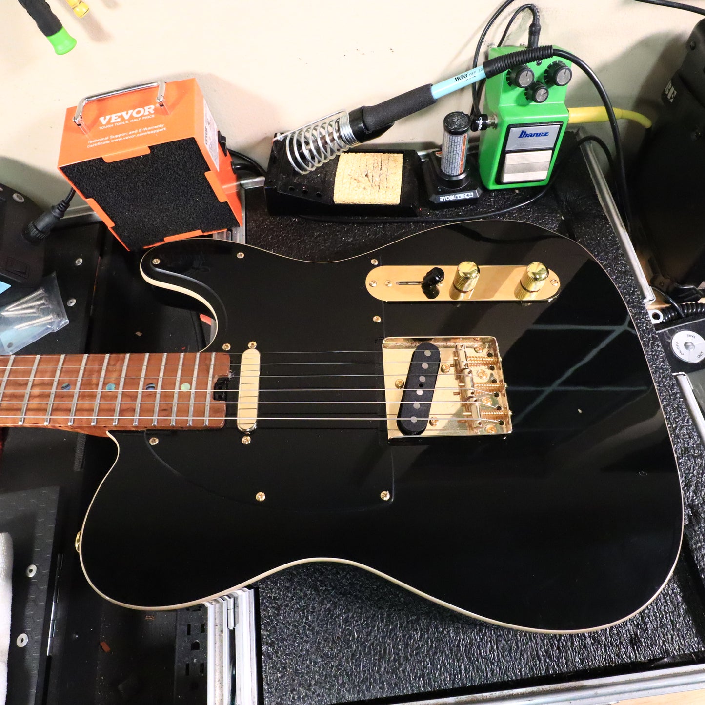 Soloking Custom Shop T-Style Electric Guitar Roasted Flame Maple Neck
