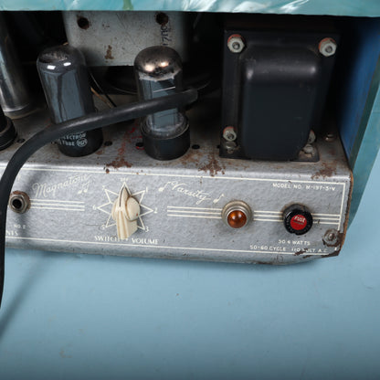 Vintage 1950s Magnatone Blue Pearloid Lap Steel Amplifier