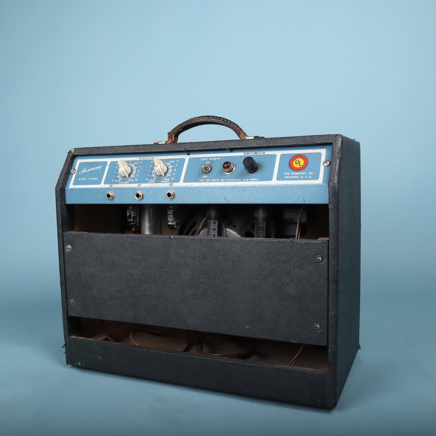 Vintage 1960 Harmony H305-A Tube Guitar Amplifier Original Jensen P12R