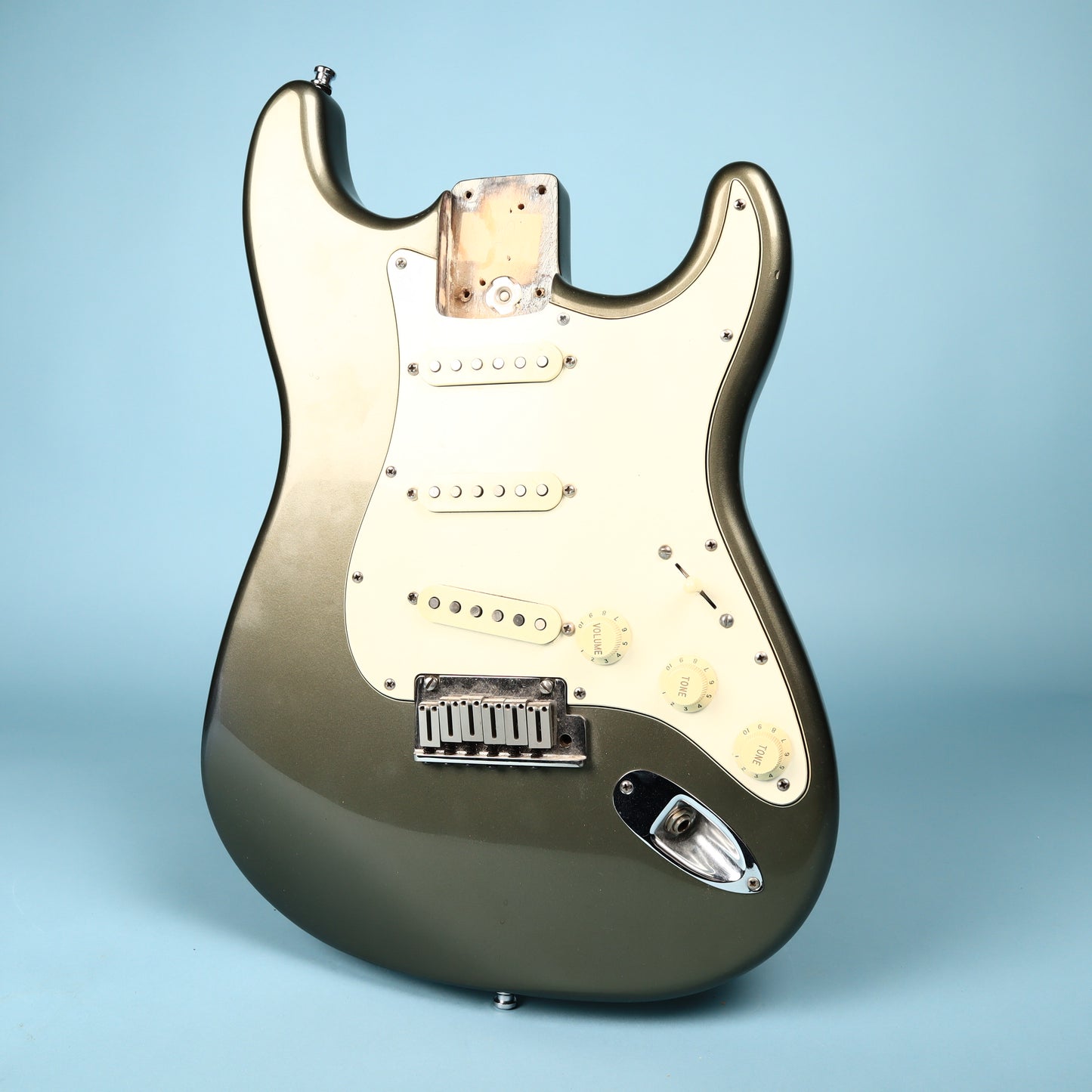 Fender USA Loaded Pickguard Olive Drab Metallic Guitar Body