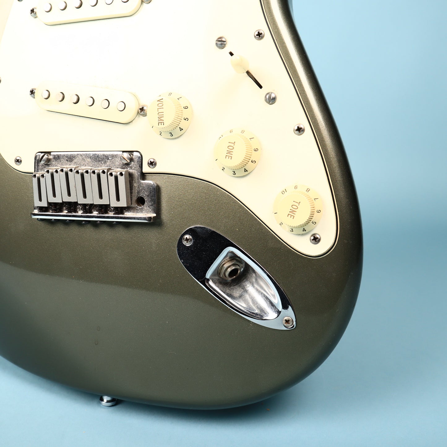 Fender USA Loaded Pickguard Olive Drab Metallic Guitar Body
