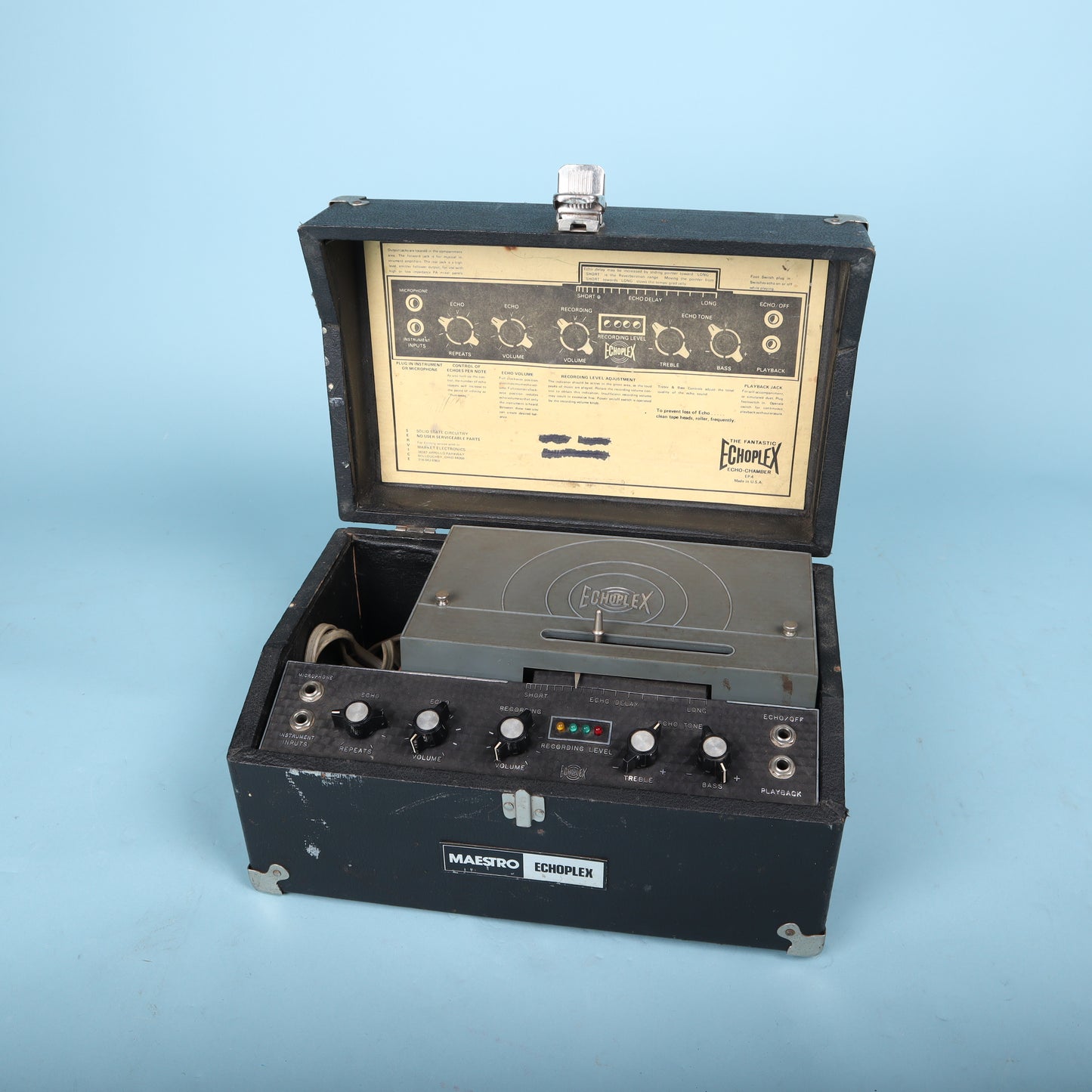 Maestro EP-4 Solid State Tape Echo 1970's, Black JUST SERVICED