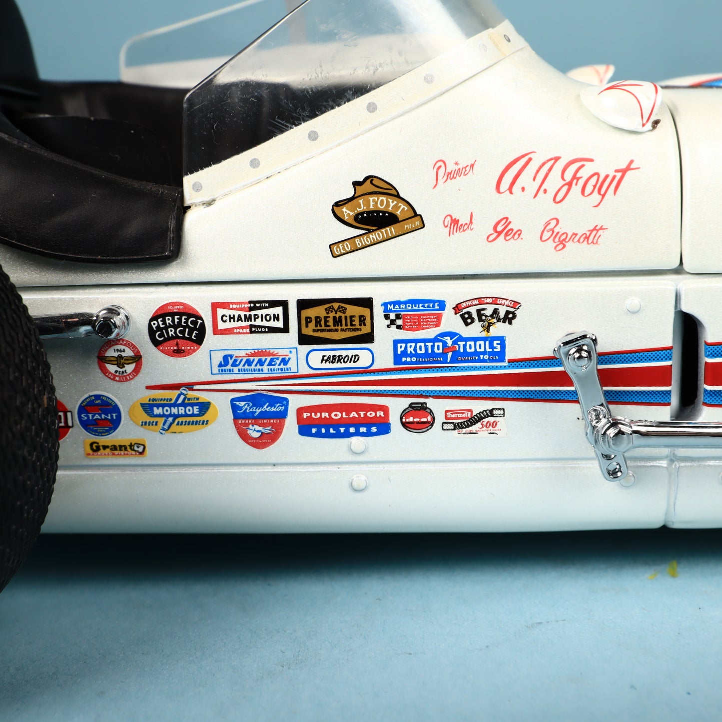 Carousel 1 A.J Foyt #1 Watson Roadster 64 Indy 500 Winner Sheraton Thompson Special