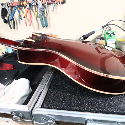 2010 Gene Baker b3 Water Semi-Hollow Mahogany Neck Crimson Burst