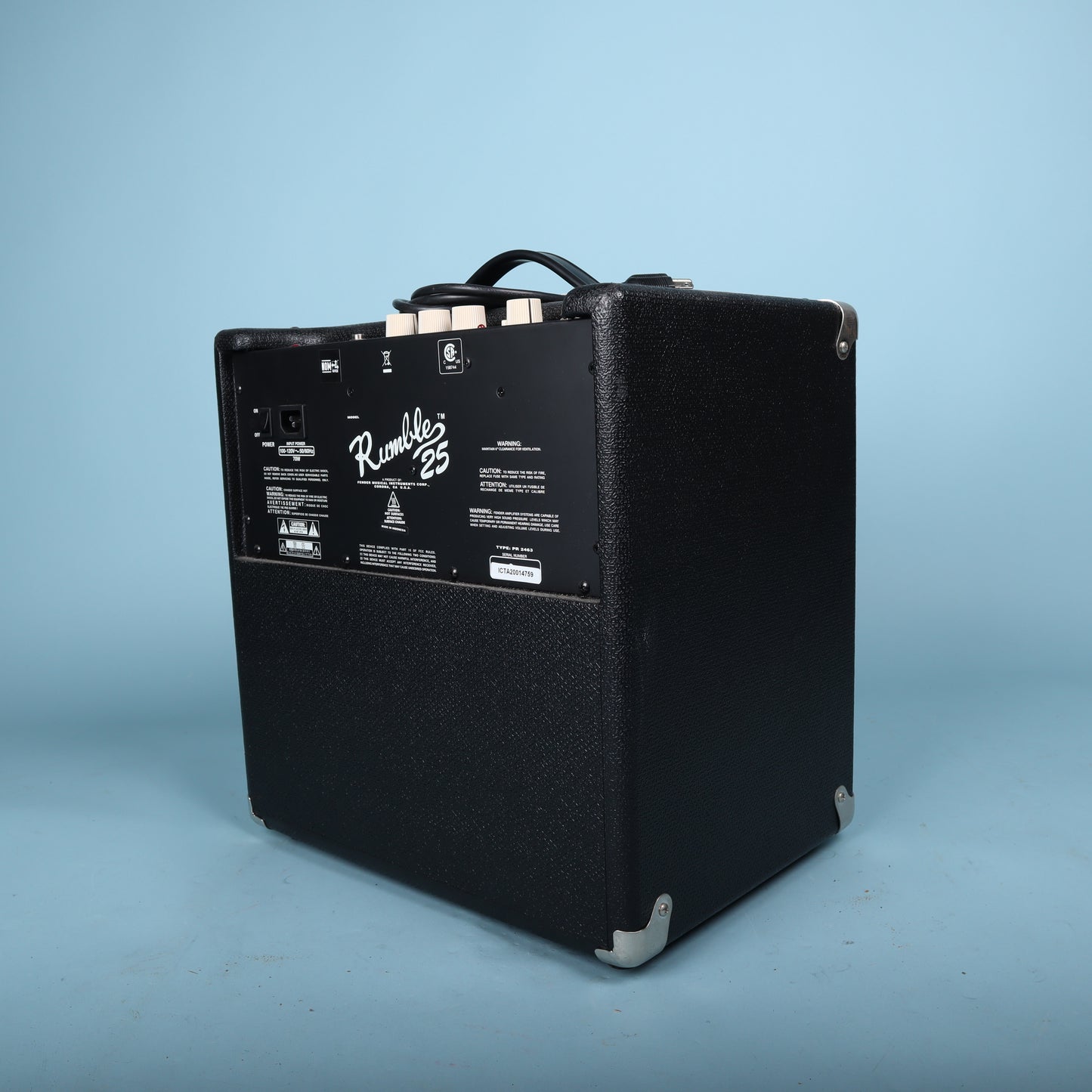 Fender Rumble 25 v3 1x8" 25-Watt Bass Combo Amplifier