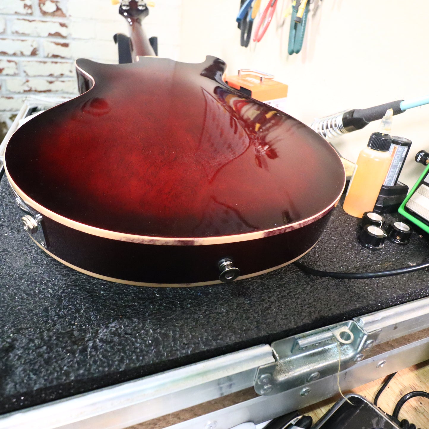 2010 Gene Baker b3 Water Semi-Hollow Mahogany Neck Crimson Burst