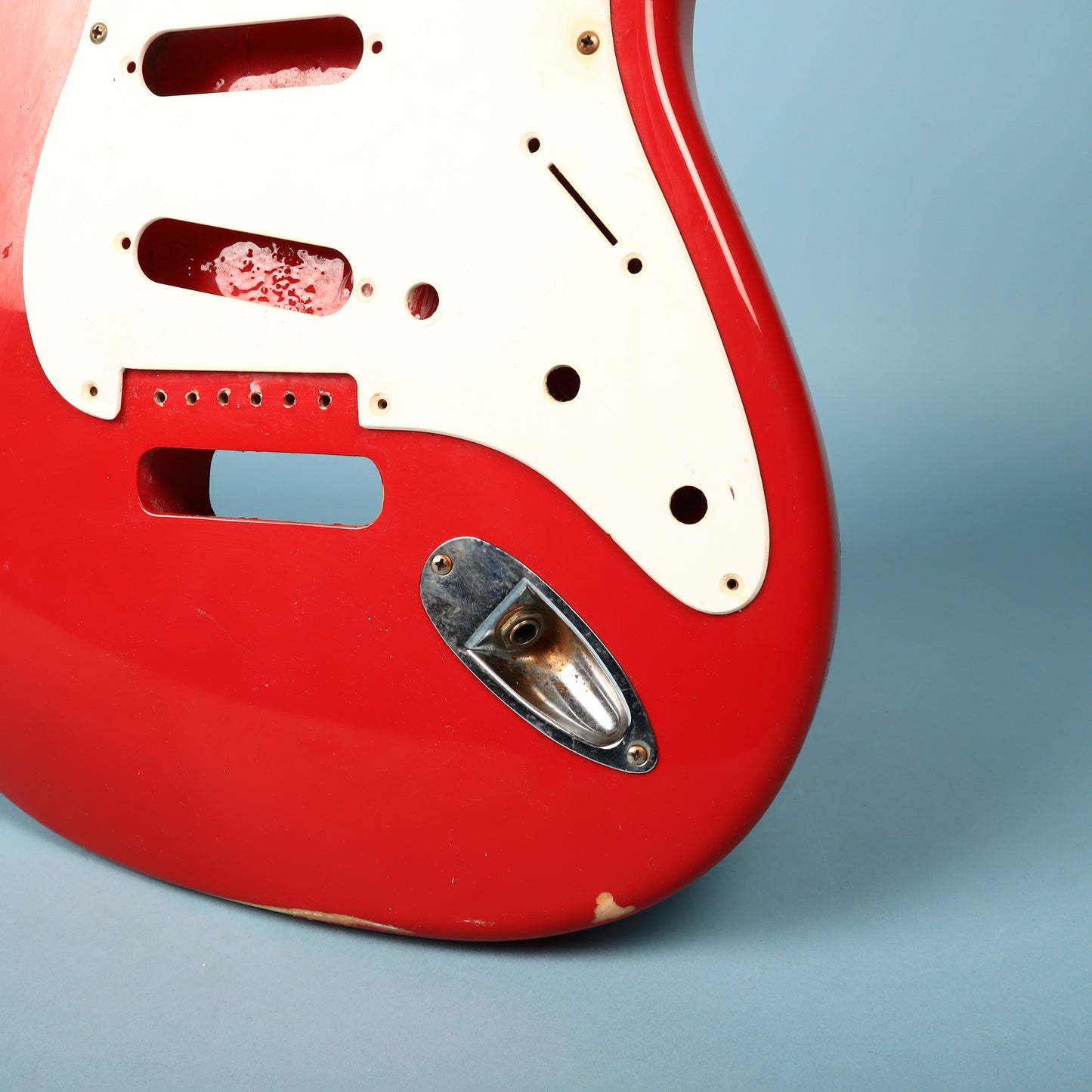 1994 Squier Stratocaster Ferrari Red Guitar Body w/ Pickguard