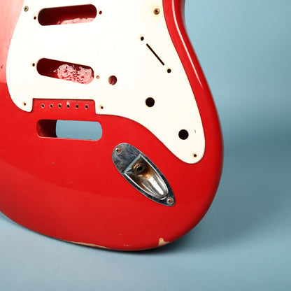 1994 Squier Stratocaster Ferrari Red Guitar Body w/ Pickguard