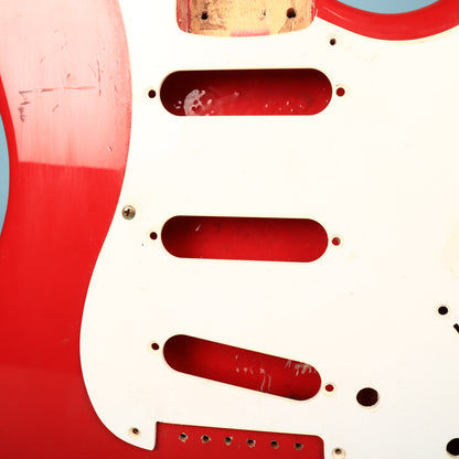 1994 Squier Stratocaster Ferrari Red Guitar Body w/ Pickguard