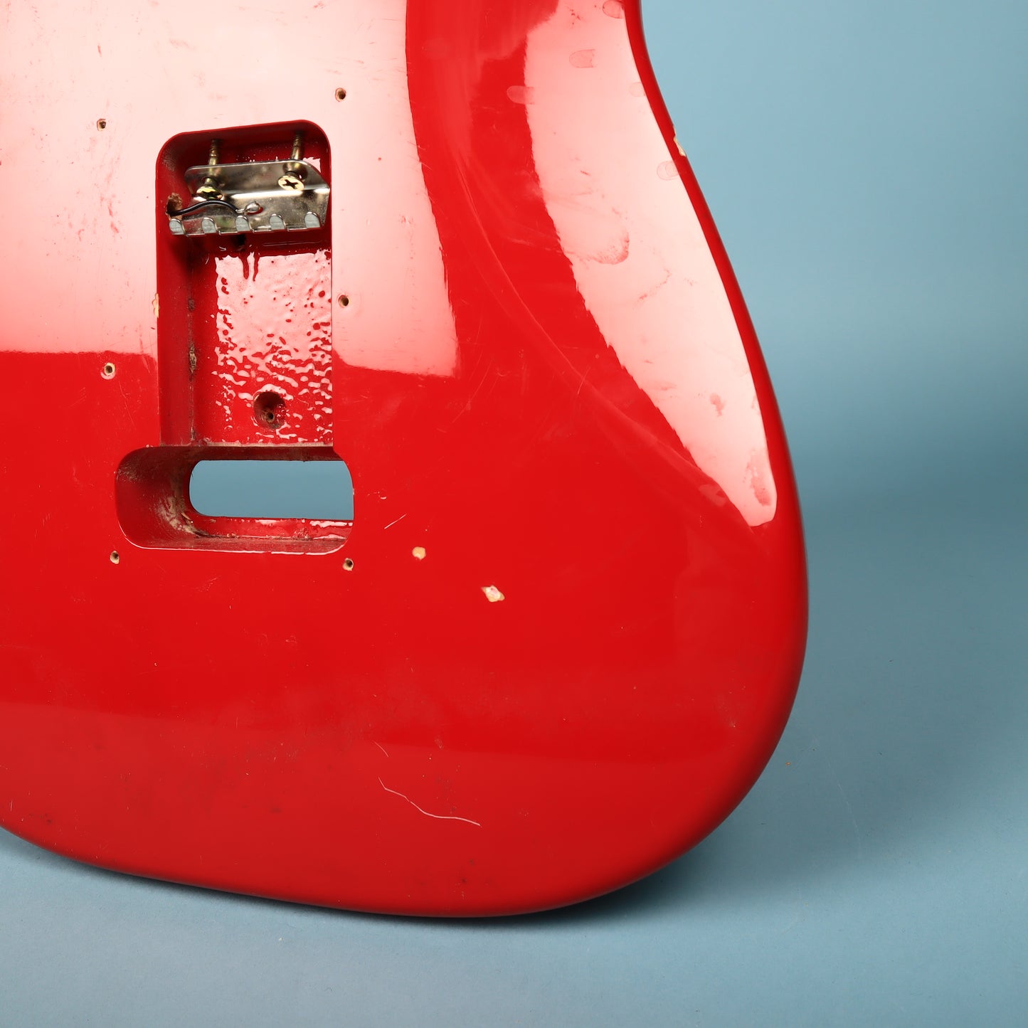 1994 Squier Stratocaster Ferrari Red Guitar Body w/ Pickguard
