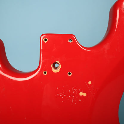 1994 Squier Stratocaster Ferrari Red Guitar Body w/ Pickguard