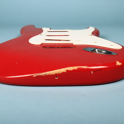 1994 Squier Stratocaster Ferrari Red Guitar Body w/ Pickguard