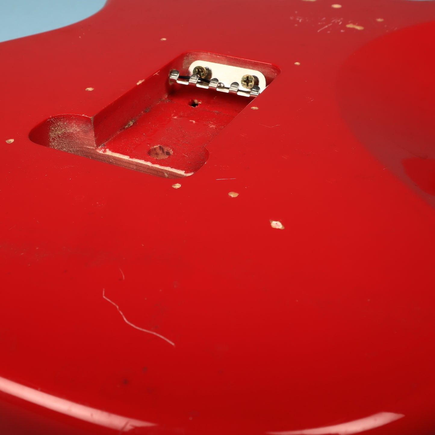 1994 Squier Stratocaster Ferrari Red Guitar Body w/ Pickguard