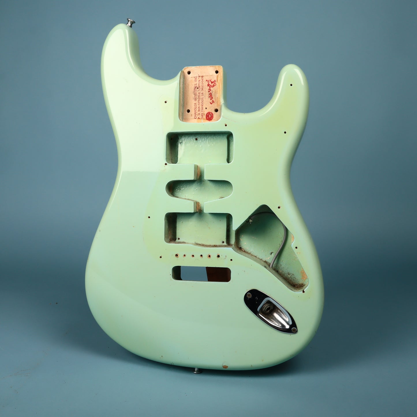 80's Chandler Industries Stratocaster Guitar Body San Francisco USA Surf Green