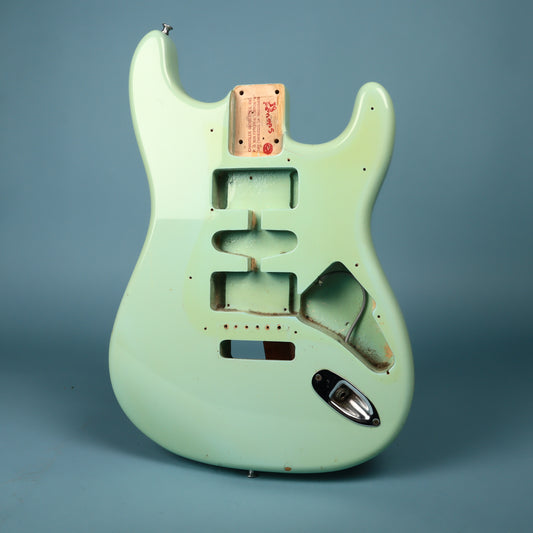 80's Chandler Industries Stratocaster Guitar Body San Francisco USA Surf Green