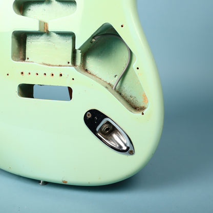 80's Chandler Industries Stratocaster Guitar Body San Francisco USA Surf Green