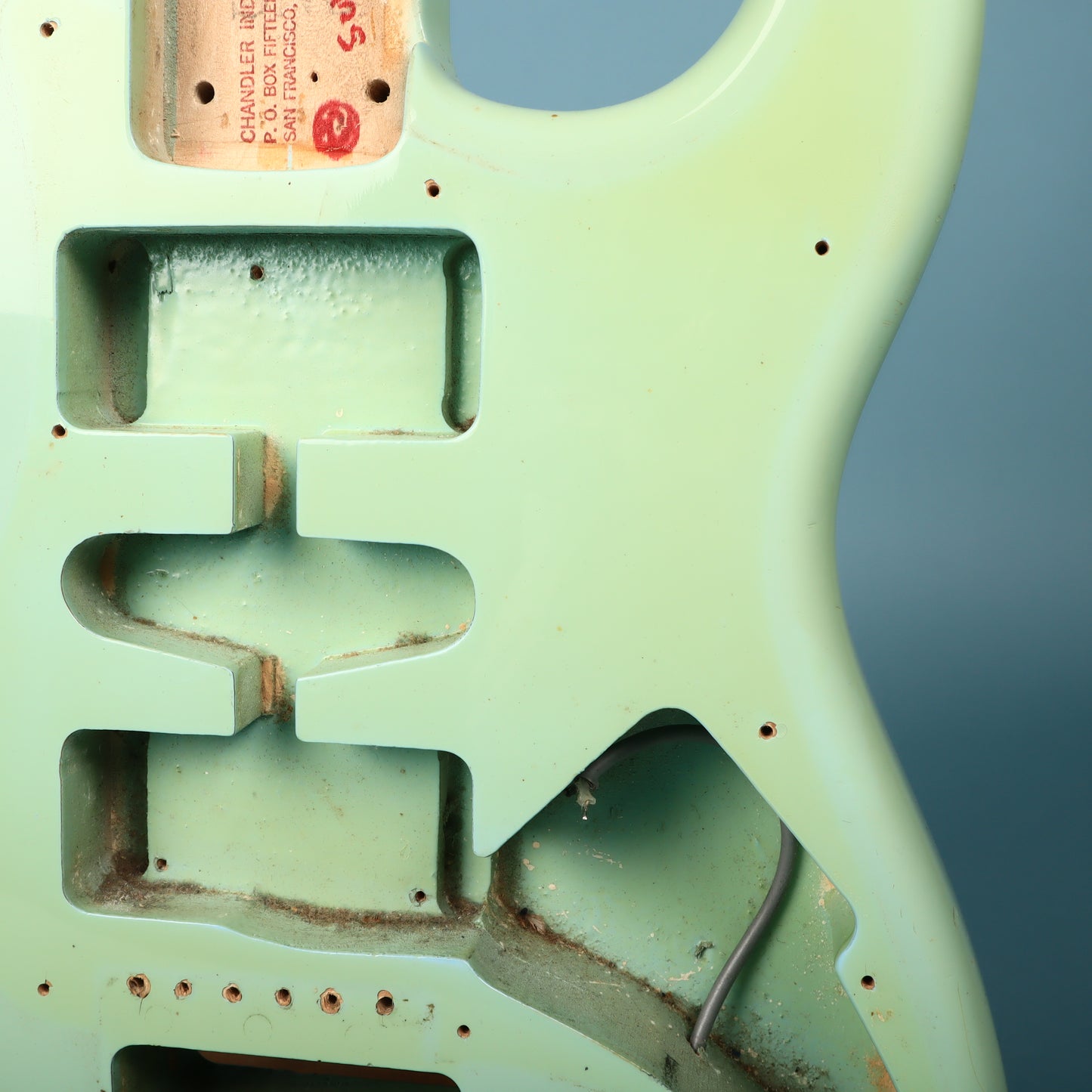 80's Chandler Industries Stratocaster Guitar Body San Francisco USA Surf Green