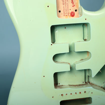 80's Chandler Industries Stratocaster Guitar Body San Francisco USA Surf Green