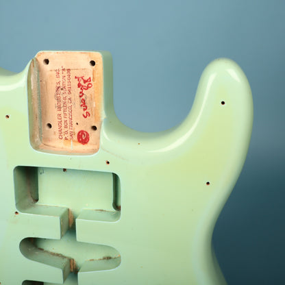 80's Chandler Industries Stratocaster Guitar Body San Francisco USA Surf Green
