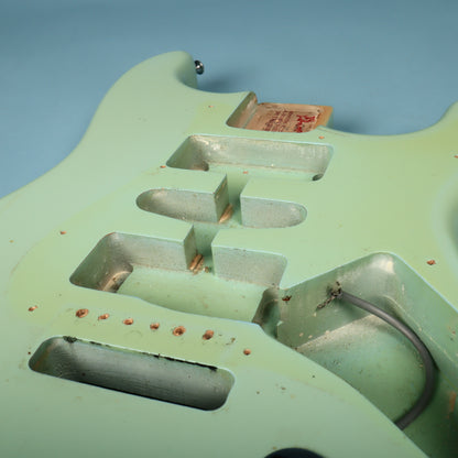 80's Chandler Industries Stratocaster Guitar Body San Francisco USA Surf Green
