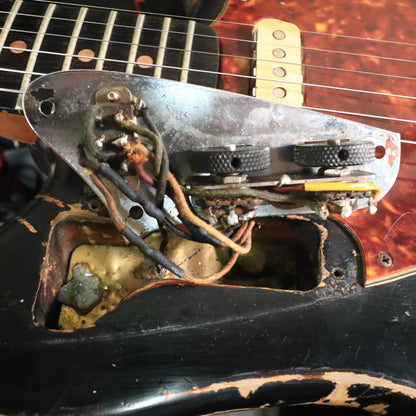 1963 Vintage Fender Jaguar Black Relic Electric Guitar