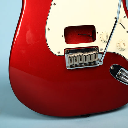 2003 Squier Stratocaster Loaded HH Humbucker Configuration Guitar Red Body