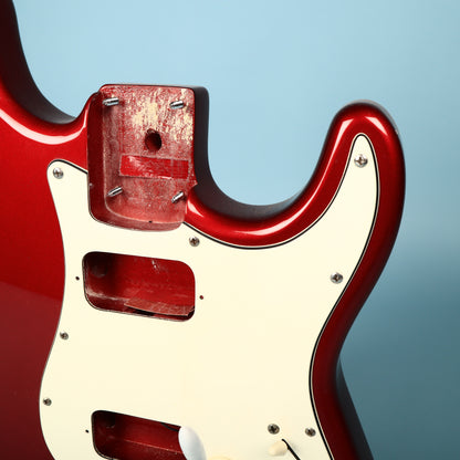 2003 Squier Stratocaster Loaded HH Humbucker Configuration Guitar Red Body