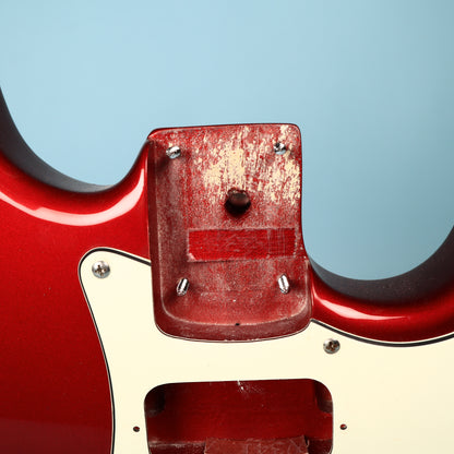2003 Squier Stratocaster Loaded HH Humbucker Configuration Guitar Red Body