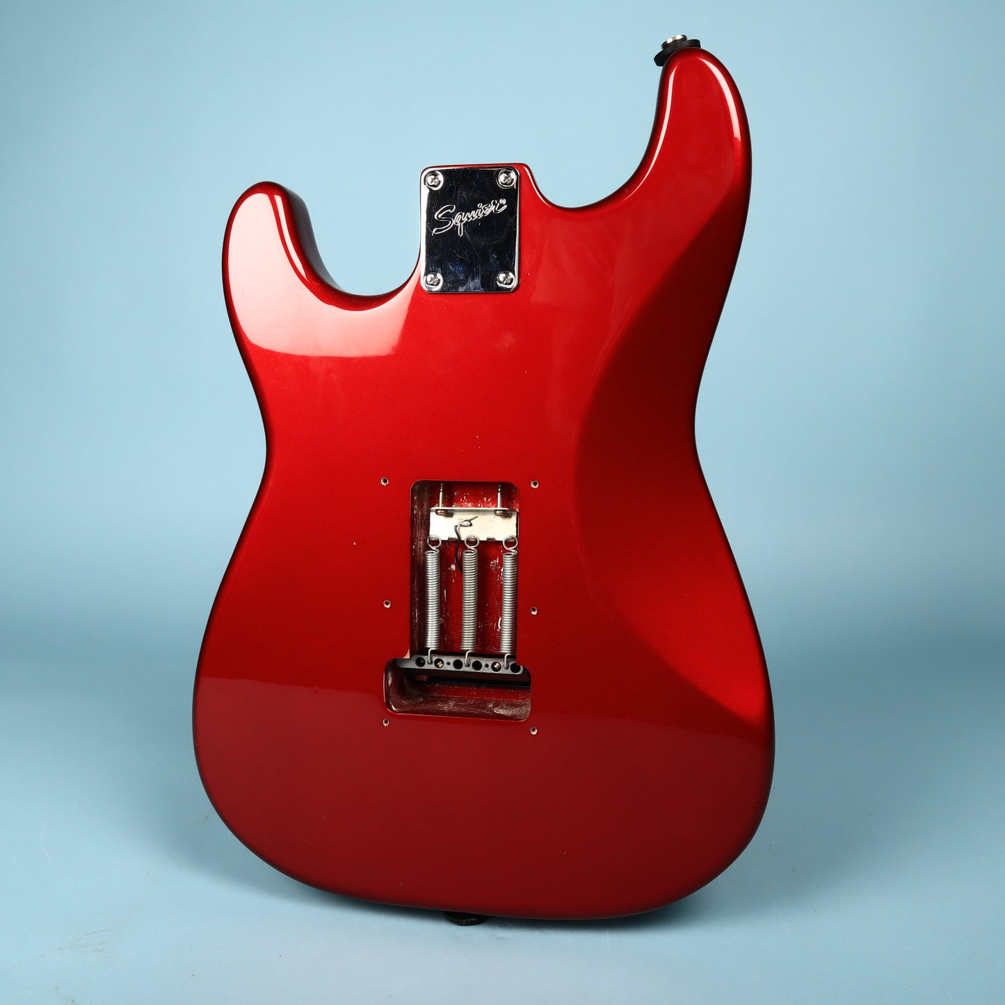2003 Squier Stratocaster Loaded HH Humbucker Configuration Guitar Red Body