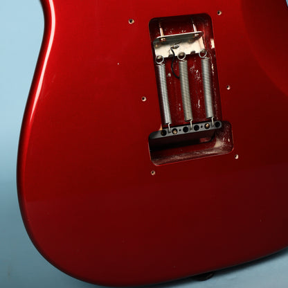 2003 Squier Stratocaster Loaded HH Humbucker Configuration Guitar Red Body