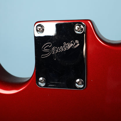 2003 Squier Stratocaster Loaded HH Humbucker Configuration Guitar Red Body