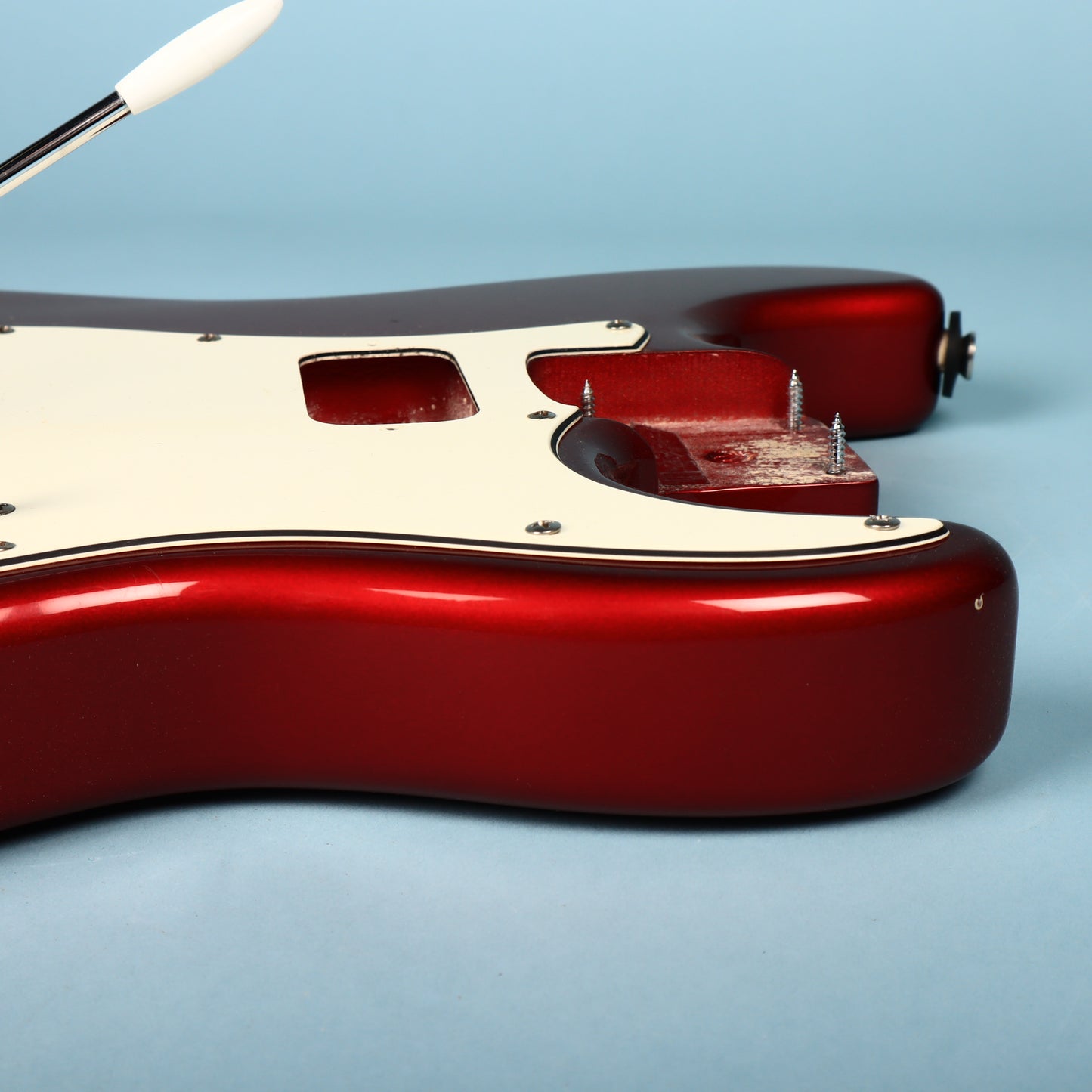 2003 Squier Stratocaster Loaded HH Humbucker Configuration Guitar Red Body