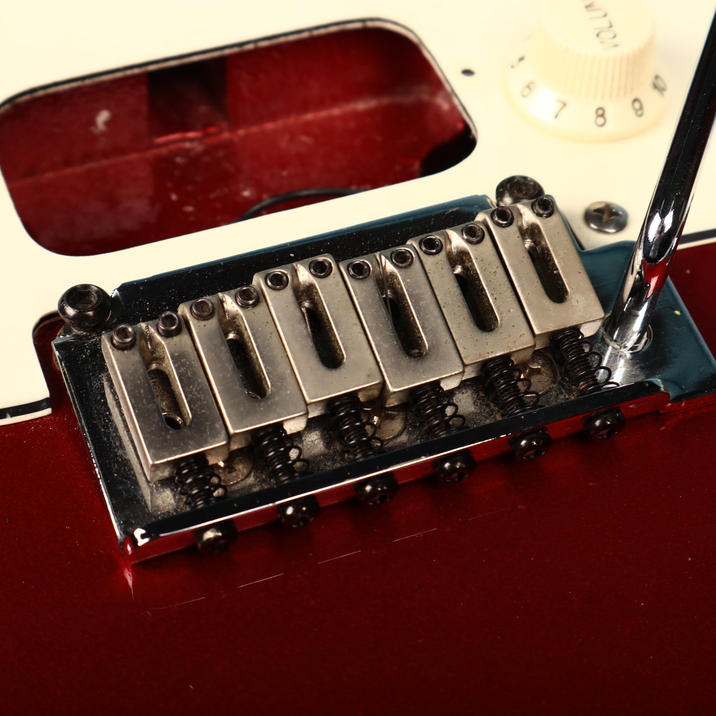 2003 Squier Stratocaster Loaded HH Humbucker Configuration Guitar Red Body