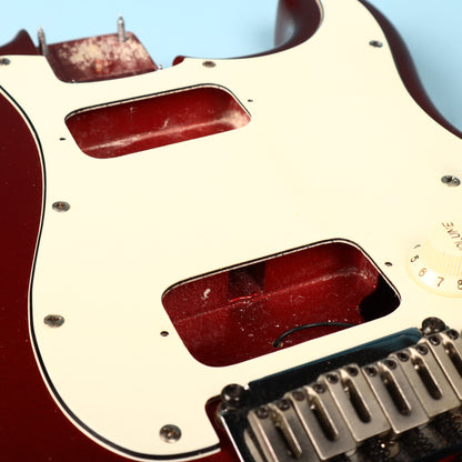 2003 Squier Stratocaster Loaded HH Humbucker Configuration Guitar Red Body