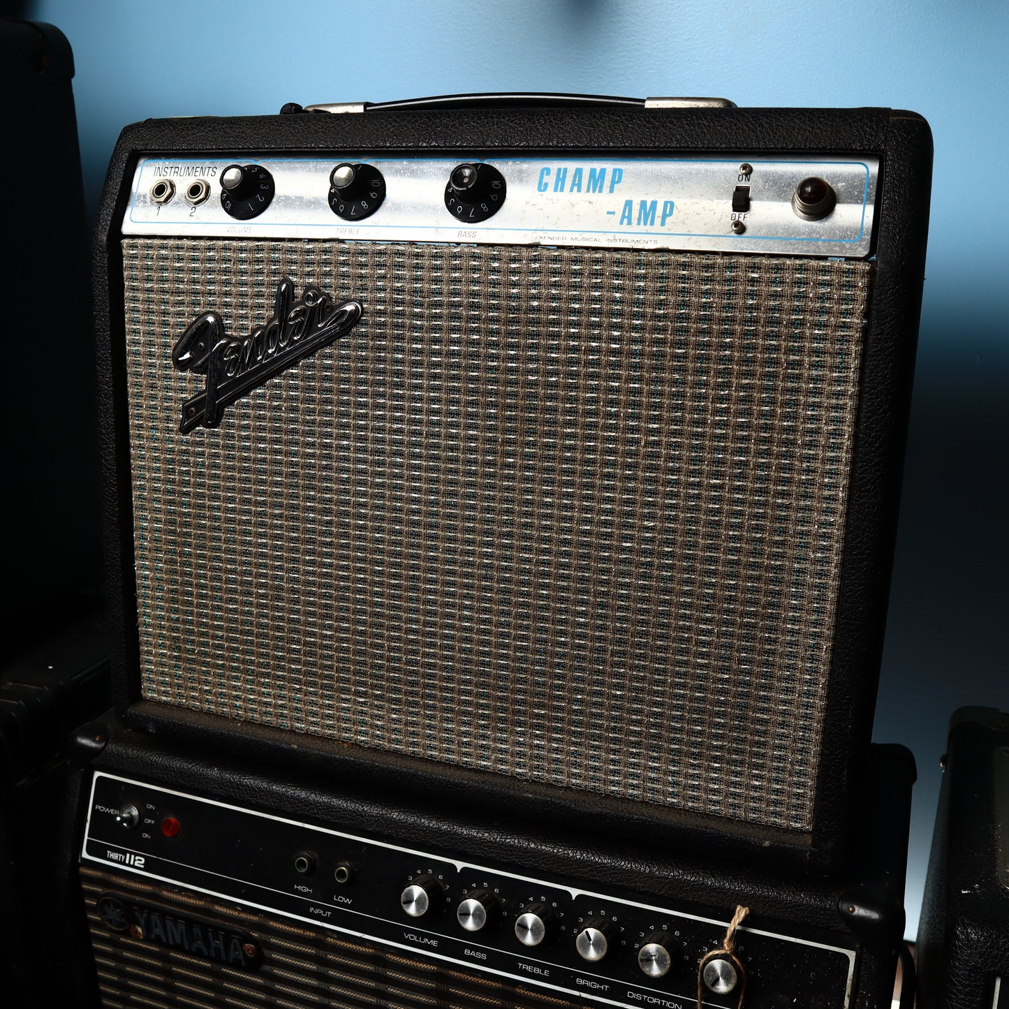1973 Vintage Fender Champ Silverface Tube Guitar Amp