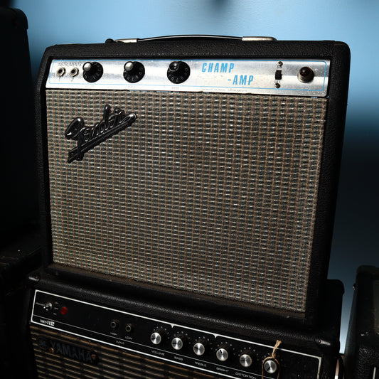 1973 Vintage Fender Champ Silverface Tube Guitar Amp