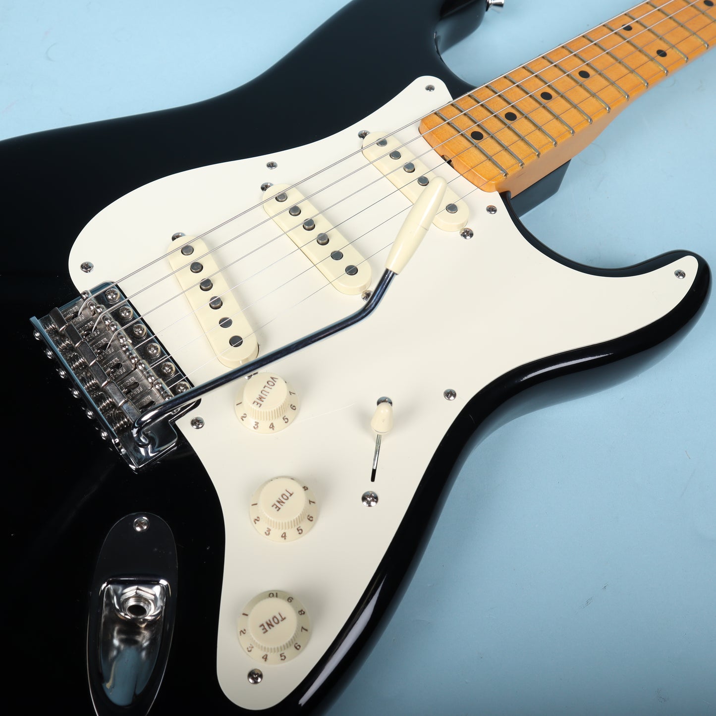 2018 Fender Eric Johnson Maple Neck Stratocaster Black Guitar